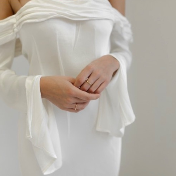 NEW - Off Shoulder, Cuff Sleeve Maxi Dress (Meshki) - Picture 3 of 3